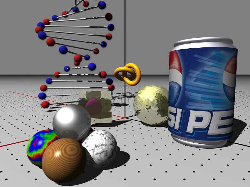 Some primitives made with povray